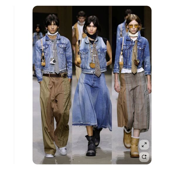 The Style Between Us -Distressed graphic Jean Denim Jacket Punk Y2K fashion - Picture 12 of 12